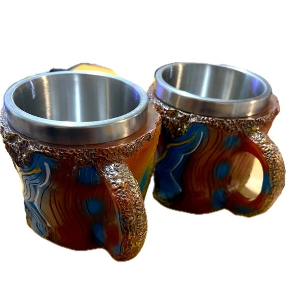 Colorful Agate-Inspired Mugs With Stainless Steel Inserts (2) - Picture 3 of 6
